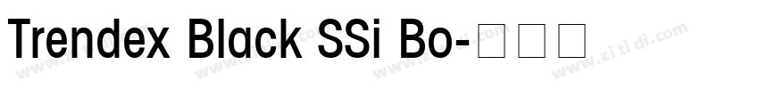 Trendex Black SSi Bo字体转换